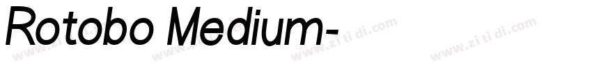 Rotobo Medium字体转换